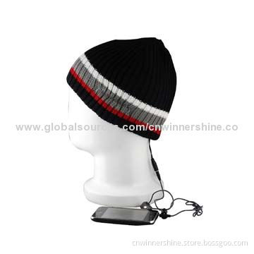 Beanies with Pattern Winter Warm Knitted Wired, Audio Stereo Headphone, 100% Acrylic, 20Hz-20kHz/OEM